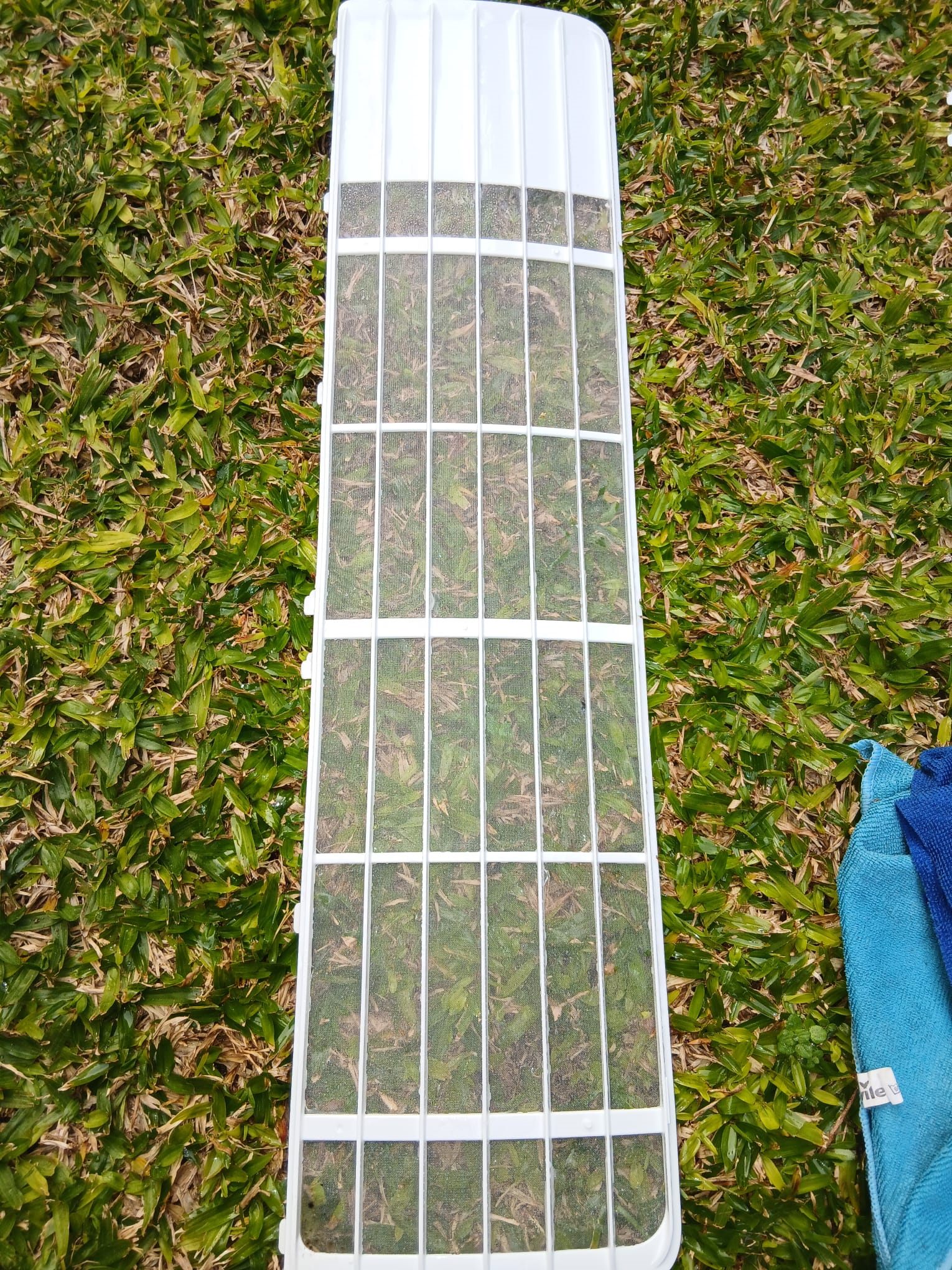 Filtro de ar condicionado limpo após manutenção